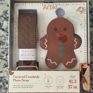 Gingerbread Crossbody Phone Strap